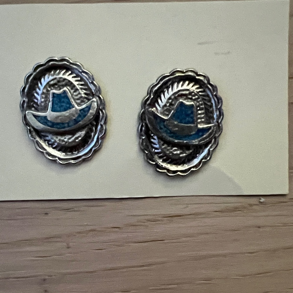 Silver and Turquoise Cowboy Hat Pins